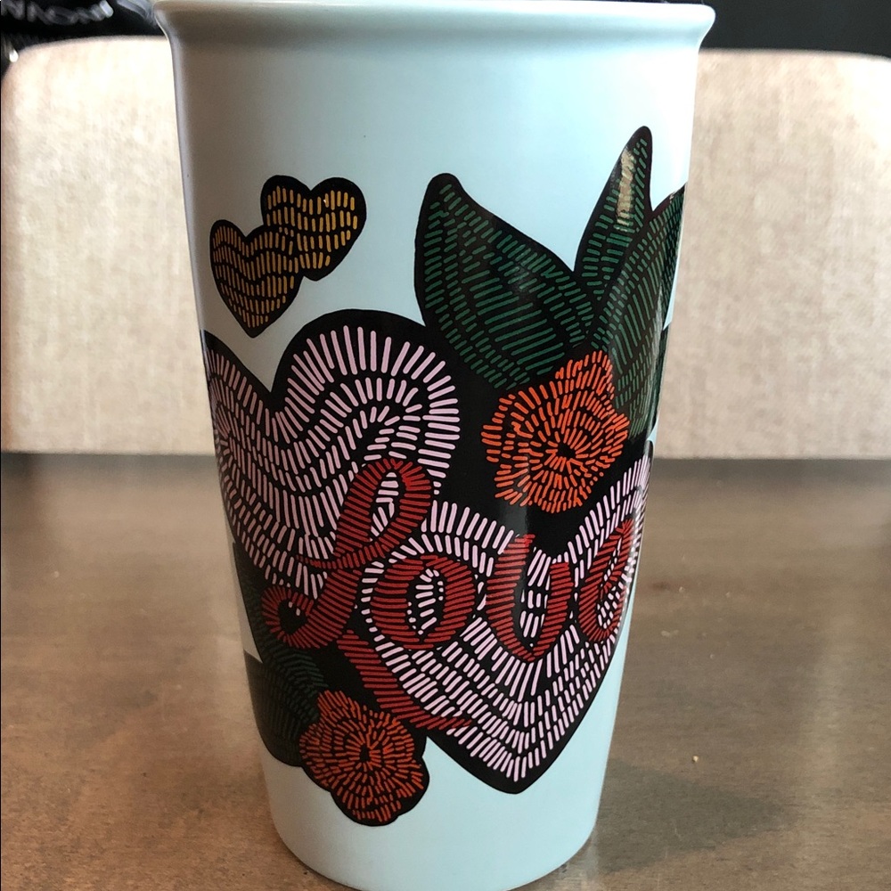 Starbucks 2019 Love Tattoo Stitch Ceramic Tumbler 11 ounces